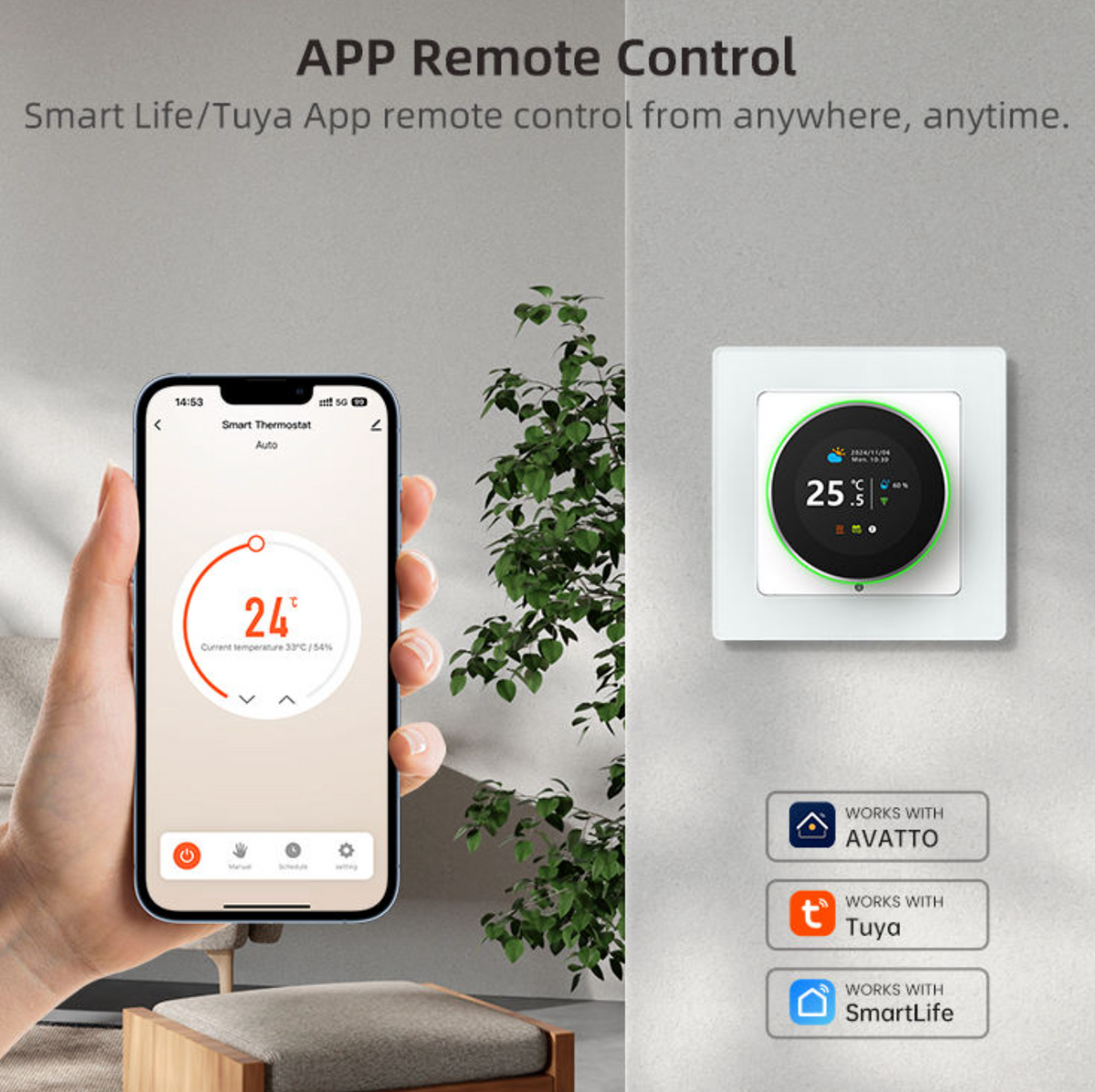 ThermoSync™ Smart Radiator Thermostat – Tuya WiFi Programmable Heating Controller