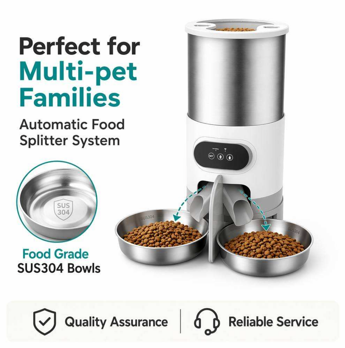 PureFlow™ Automatic Soap Dispenser – 4.5L Touchless Stainless Steel Hand & Dish Soap Dispenser