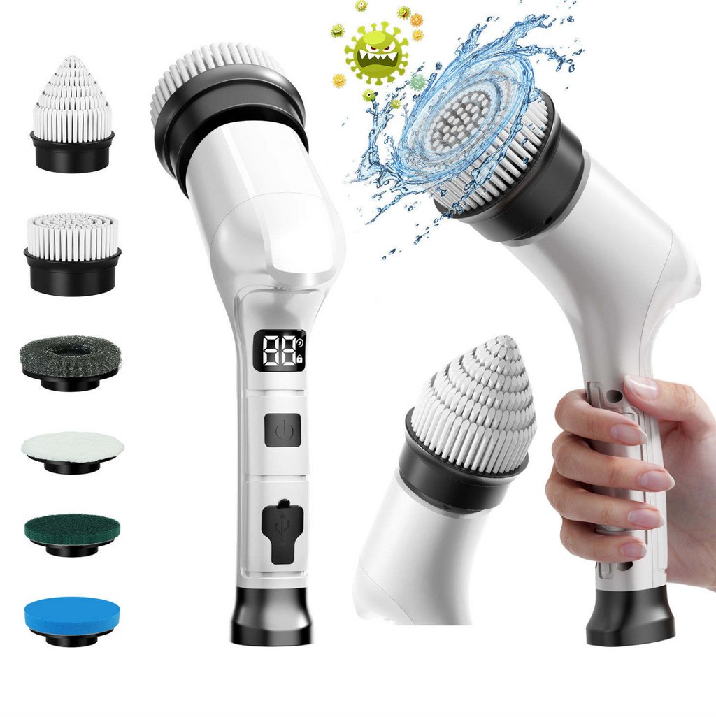 ScrubMate™ Handheld Electric Cleaning Brush – Cordless Power Scrubber for Kitchen & Bathroom
