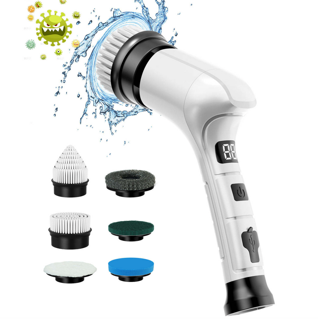 ScrubMate™ Handheld Electric Cleaning Brush – Cordless Power Scrubber for Kitchen & Bathroom