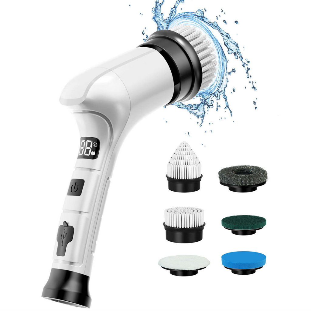 ScrubMate™ Handheld Electric Cleaning Brush – Cordless Power Scrubber for Kitchen & Bathroom