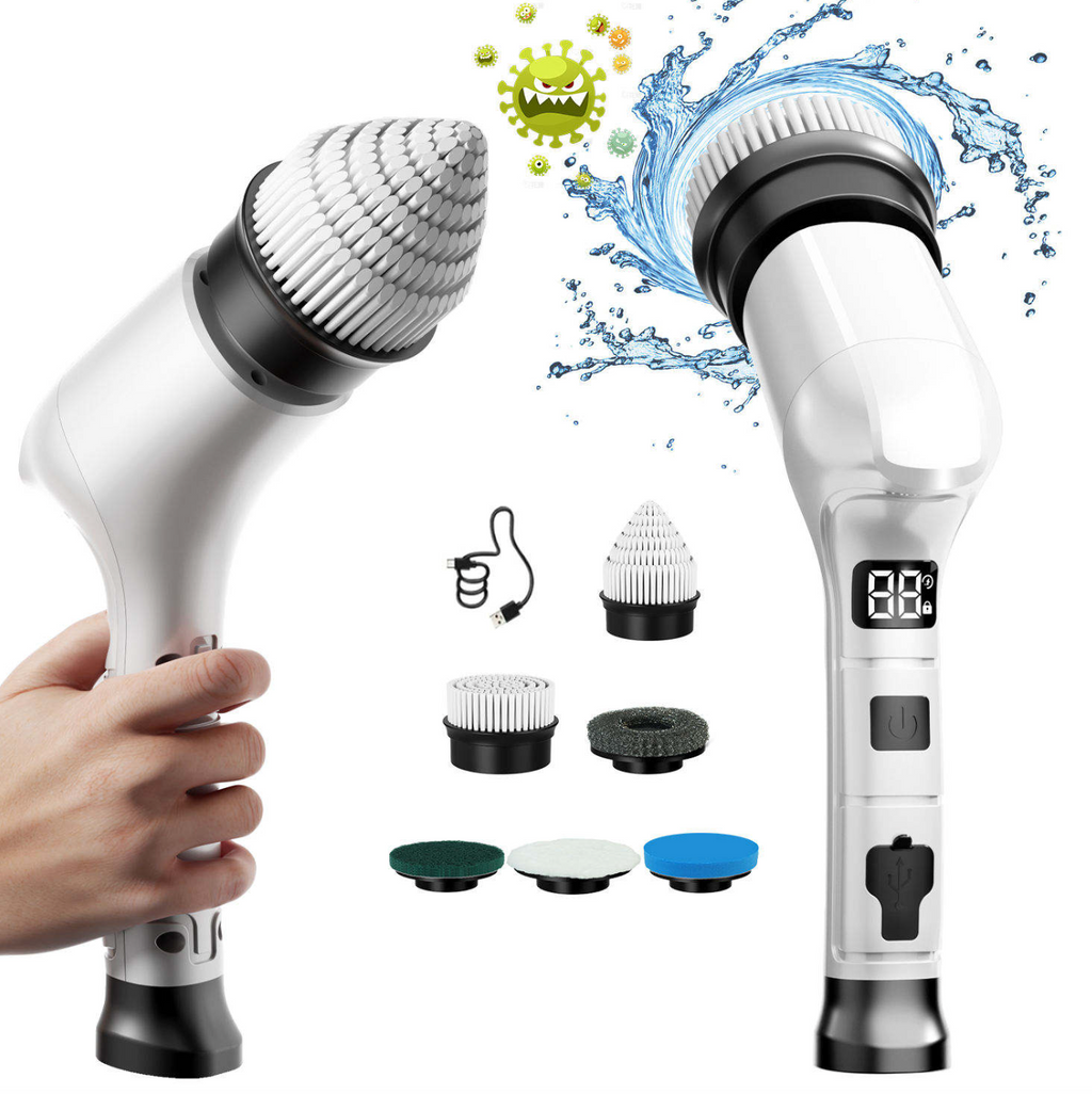 ScrubMate™ Handheld Electric Cleaning Brush – Cordless Power Scrubber for Kitchen & Bathroom