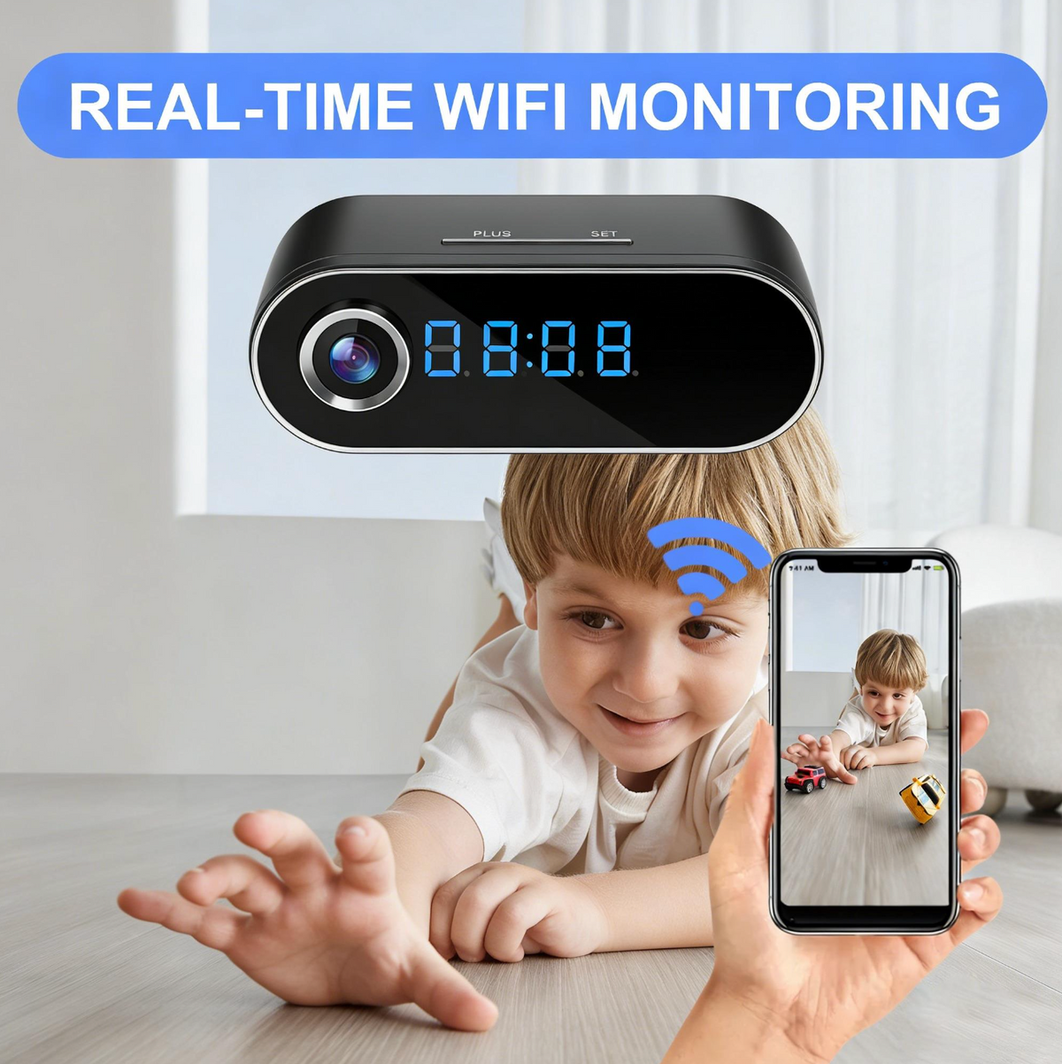 WatchGuard™ 1080P Smart WiFi Security Camera – HD Indoor Home Monitor with Motion Detection