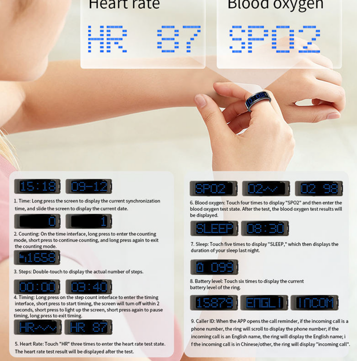SyncRing™ Smart Ring – Waterproof Wireless Fitness & Lifestyle Tracker